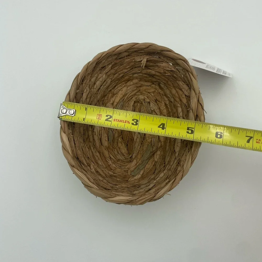 Small Catch All Trinket Baskets -Set Of‎ 2 Brown Woven Baskets- 6